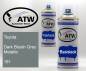 Preview: Toyota, Dark Bluish Grey Metallic, 191: 400ml Sprühdose + 400ml Klarlack - Set, von ATW Autoteile West.